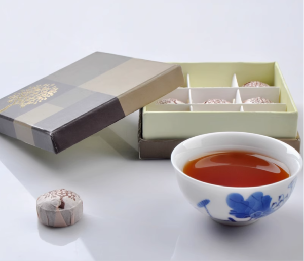 Bailian Fashion Chocolate Puer Tea Ripe Tea Mini Ripe Portable Bag 45g 9-Pieces（5g/piece) - Image 4