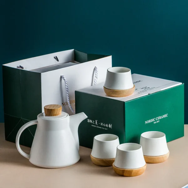 Family Happy-day Art Style Tea Set 560ml Chinaware Set Excellent Gift